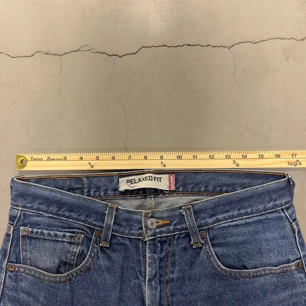 Levi's Blue Faded Straight-Leg Jeans